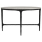 Hermas Round Genuine Marble Top Metal Coffee Table White