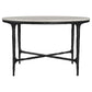 Hermas Round Genuine Marble Top Metal Coffee Table White