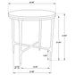 Hermas 3-piece Round Marble Coffee and End Table Set White