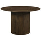 Hamlyn 5-piece Round Wood Dining Set Cream and Walnut