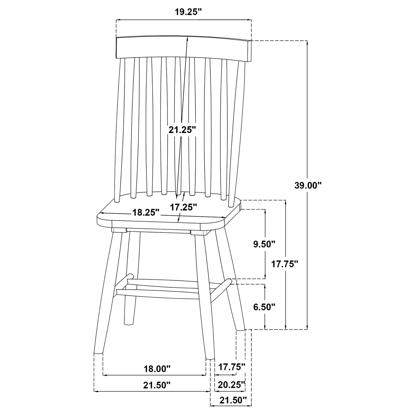 Strouse 5-piece Dining Set Black