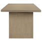 Decker 7-piece 82-inch Rectangular Dining Set Wheat and Natural Oak