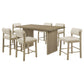 Decker 7-piece 70-inch Rectangular Counter Height Dining Set Cream and Natural Oak