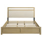 Hendricks Eastern King Panel Headboard Platform Bed Light Oak