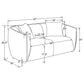 Aleisha Fabric Upholstered Loveseat Sand