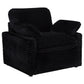 Collins Upholstered Power Recliner Chair Black