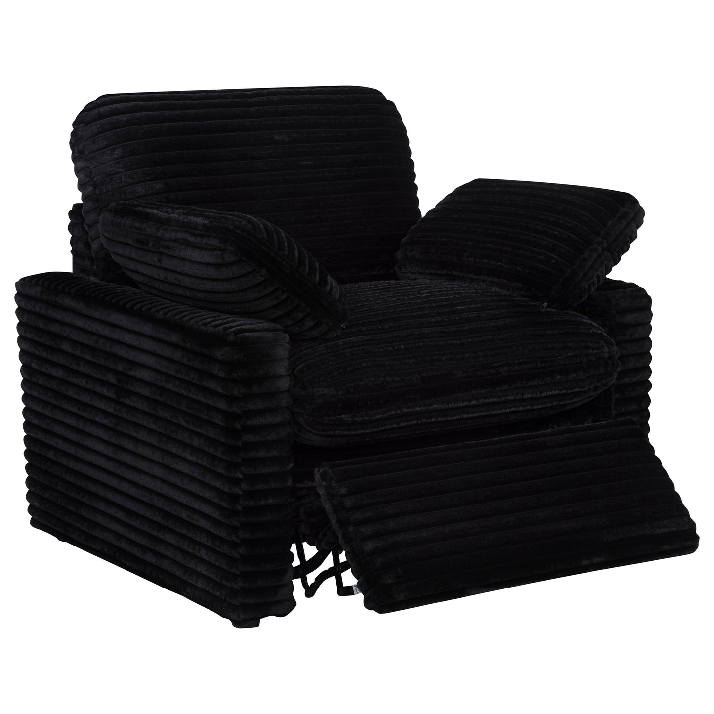 Collins Upholstered Power Recliner Chair Black