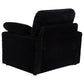 Collins Upholstered Power Recliner Chair Black