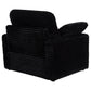 Collins Upholstered Power Recliner Chair Black