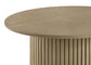 Hamlyn 3-piece Round Fluted Coffee and End Table Set Natural Oak