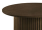 Hamlyn 3-piece Round Fluted Coffee and End Table Set Walnut