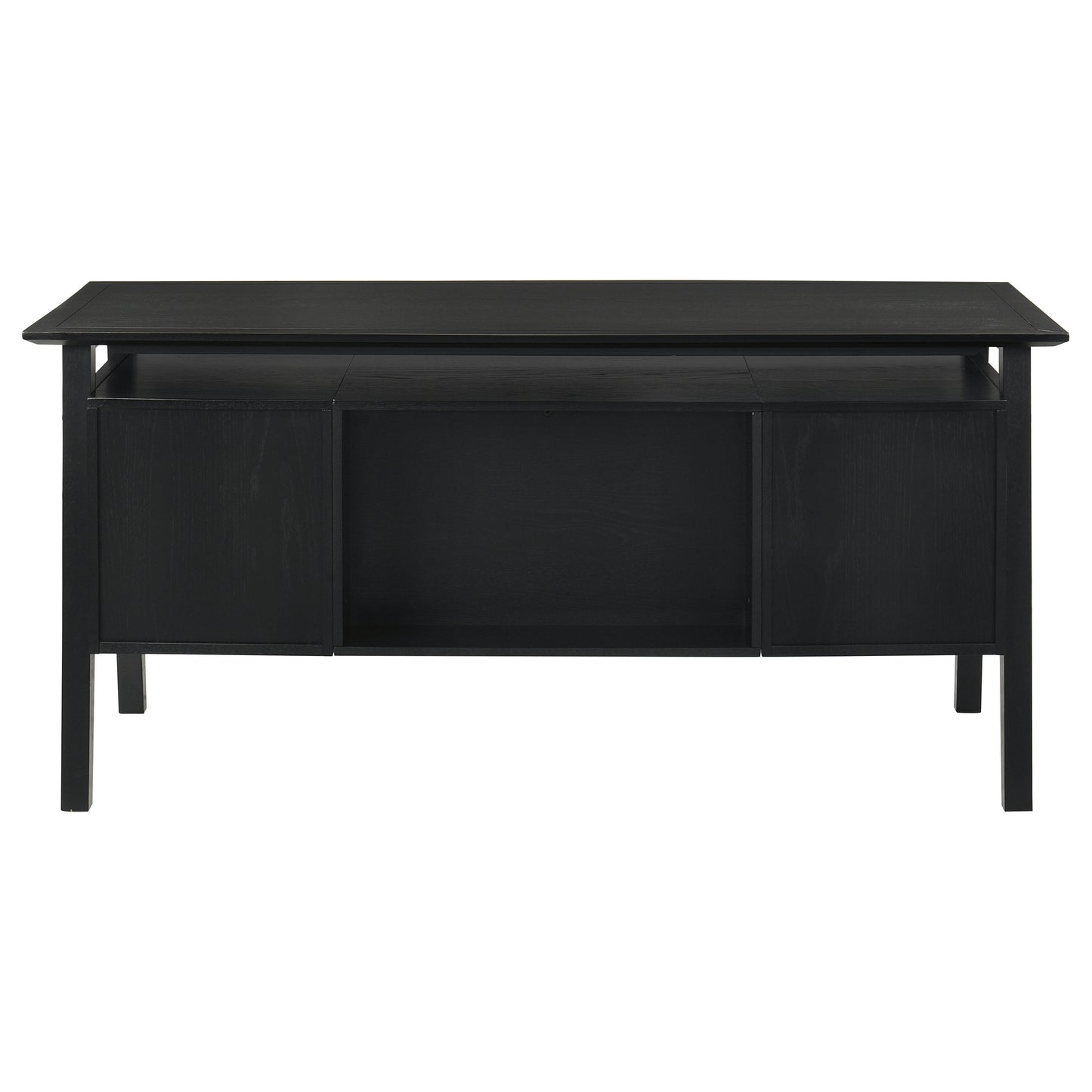 Goodson 64-inch 4-Drawer Double Pedestal Computer Desk Black