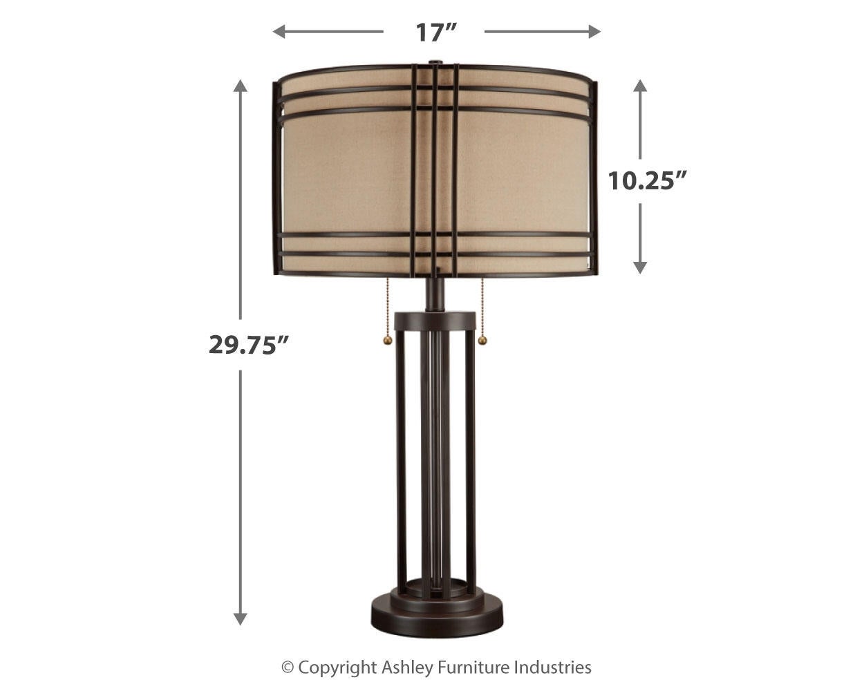 Ashley Express - Hanswell Metal Table Lamp (1/CN)