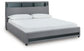 Verishaw California King Upholstered Bed with Wireless Audio