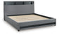 Verishaw California King Upholstered Bed with Wireless Audio