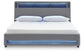 Verishaw California King Upholstered Bed with Wireless Audio