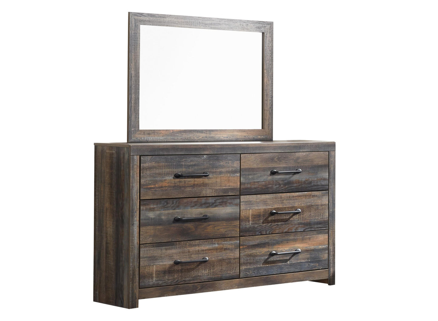 Drystan Full Panel Bed with 4 Storage Drawers, Dresser, Mirror, Chest and Nightstand