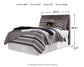 Derekson Full Panel Headboard Bed with Mirrored Dresser, Chest and Nightstand