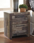 Derekson Queen Panel Bed with 4 Storage Drawers with Mirrored Dresser, Chest and Nightstand