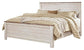 Willowton California King Panel Bed with Mirrored Dresser
