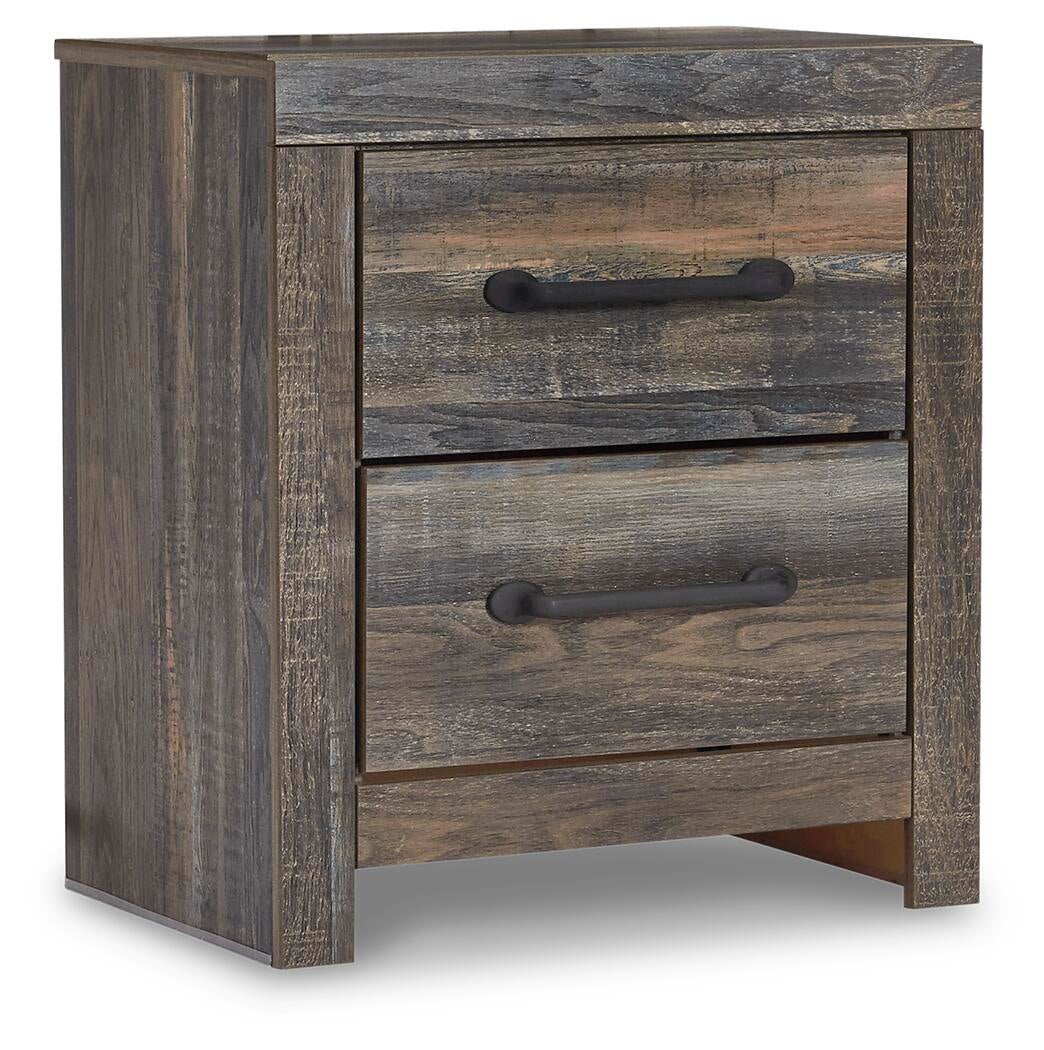 Drystan Twin Panel Headboard Bed with Mirrored Dresser, Chest and Nightstand