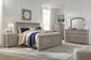 Lettner King Panel Bed with Mirrored Dresser, Chest and Nightstand
