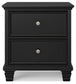 Lanolee King Panel Bed with Mirrored Dresser, Chest and Nightstand