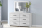 Cayboni Full Panel Bed with Mirrored Dresser