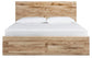 Hyanna King Panel Storage Bed with 1 Under Bed Storage Drawer, Dresser and Mirror