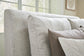 Cabalynn California King Upholstered Bed with Mirrored Dresser and Nightstand