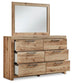 Hyanna Twin Panel Bed with 1 Side Storage, Dresser, Mirror and Nightstand