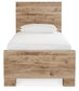Hyanna Twin Panel Bed with 1 Side Storage, Dresser, Mirror and Nightstand