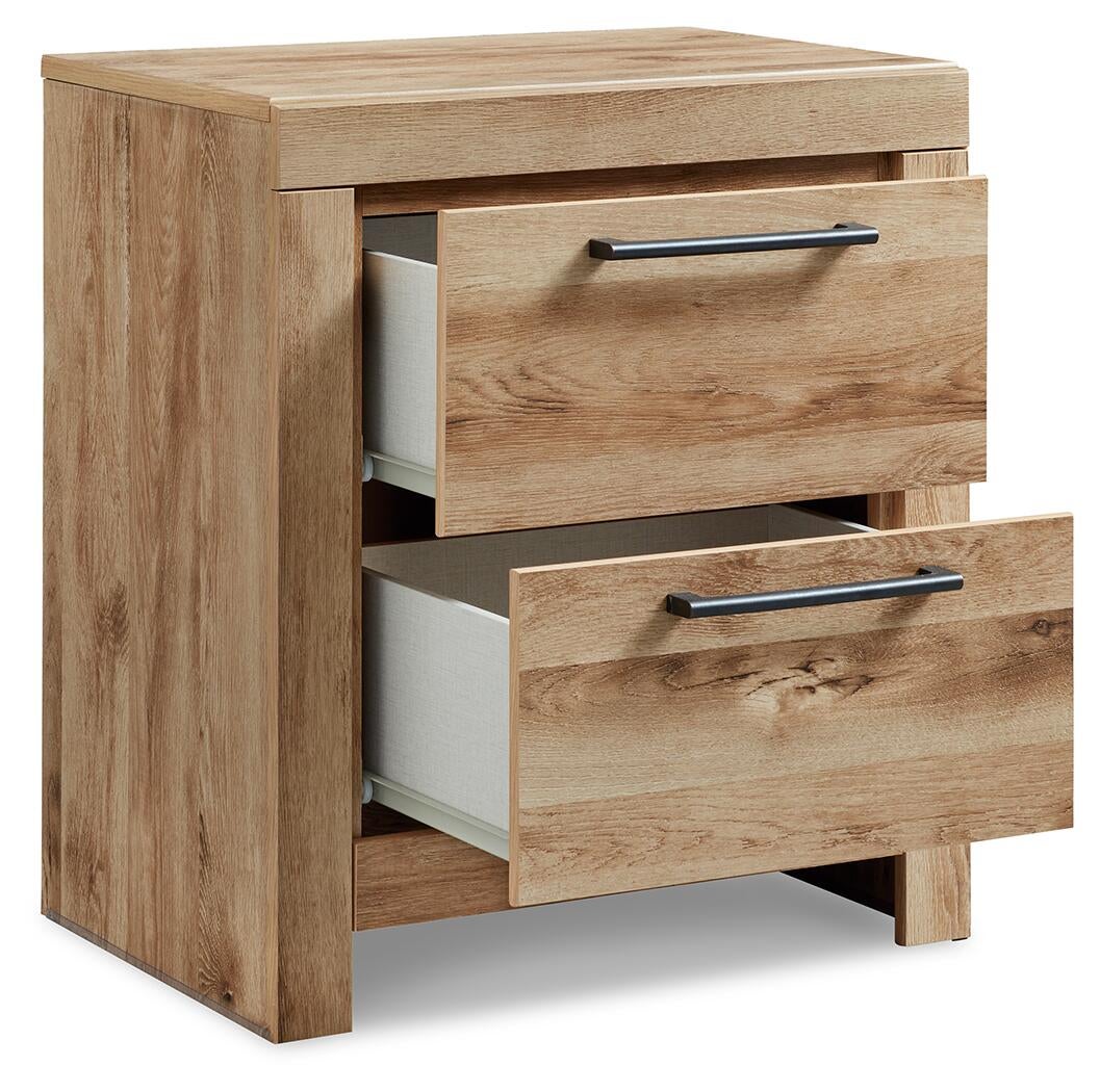 Hyanna Twin Panel Bed with 1 Side Storage, Dresser, Mirror and Nightstand