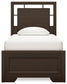 Covetown Twin Panel Bed with Mirrored Dresser