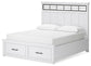 Ashbryn California King Panel Storage Bed, Dresser, Mirror and Nightstand