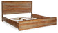 Dressonni King Panel Bed with Mirrored Dresser