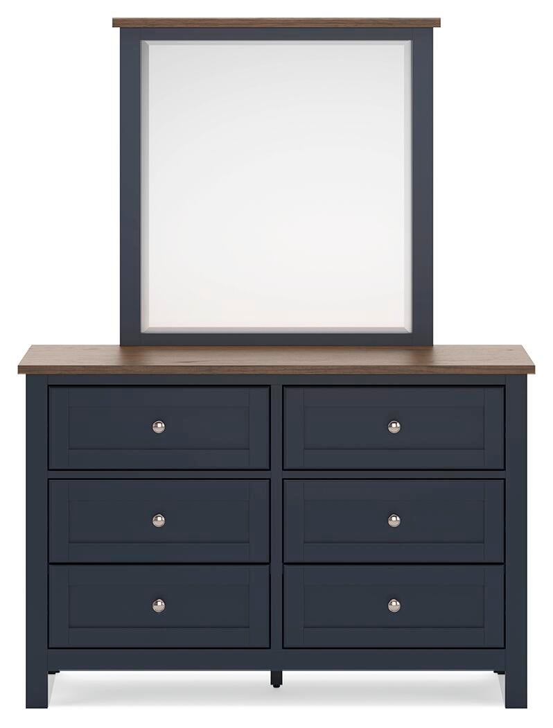 Landocken Twin Panel Bed, Dresser, Mirror and Nightstand