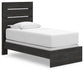 Hollivern Twin Panel Bed, Dresser, Mirror, Chest and Nightstand