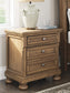 Feddinger King Storage Sleigh Bed with Mirrored Dresser and Nightstand