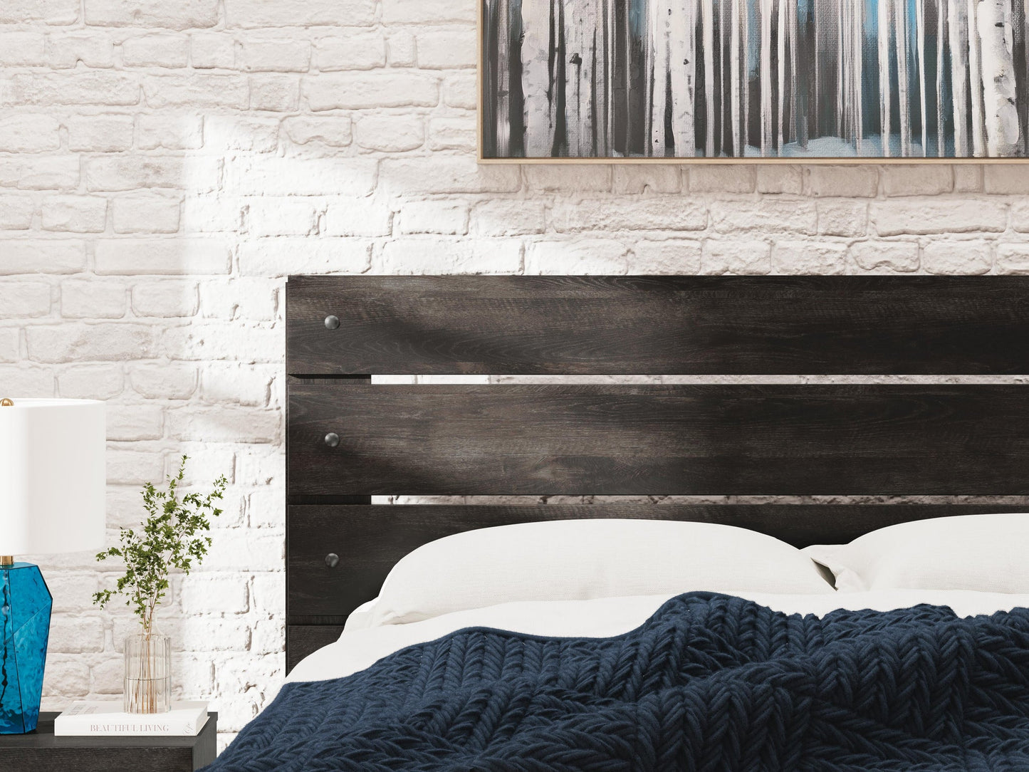 Hollivern King Panel Bed, Dresser and Mirror