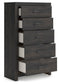 Hollivern King Panel Bed, Dresser, Mirror, Chest and Nightstand