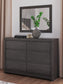 Fraluna Queen Panel Bed, Dresser, Mirror, Chest and Nightstand