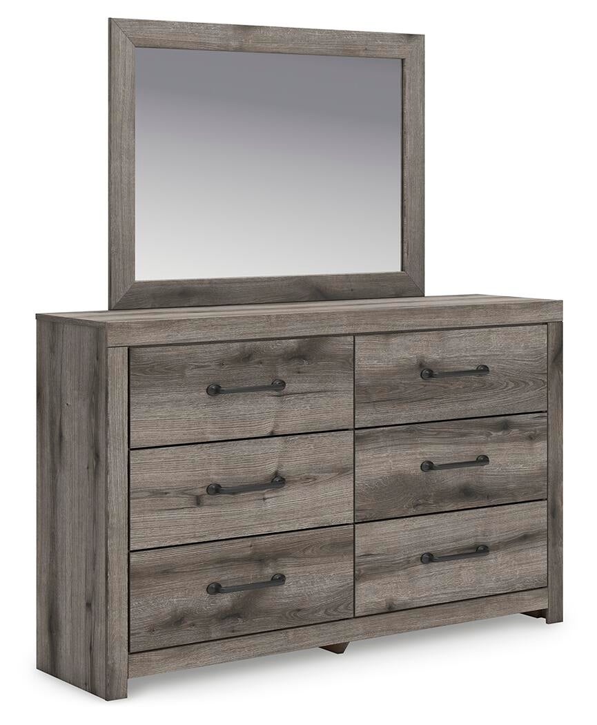Graystorm Twin Panel Storage Bed, Dresser, Mirror and Nightstand