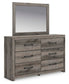 Graystorm Twin Panel Storage Bed, Dresser, Mirror and Nightstand
