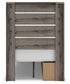 Graystorm Twin Panel Storage Bed, Dresser, Mirror and Nightstand