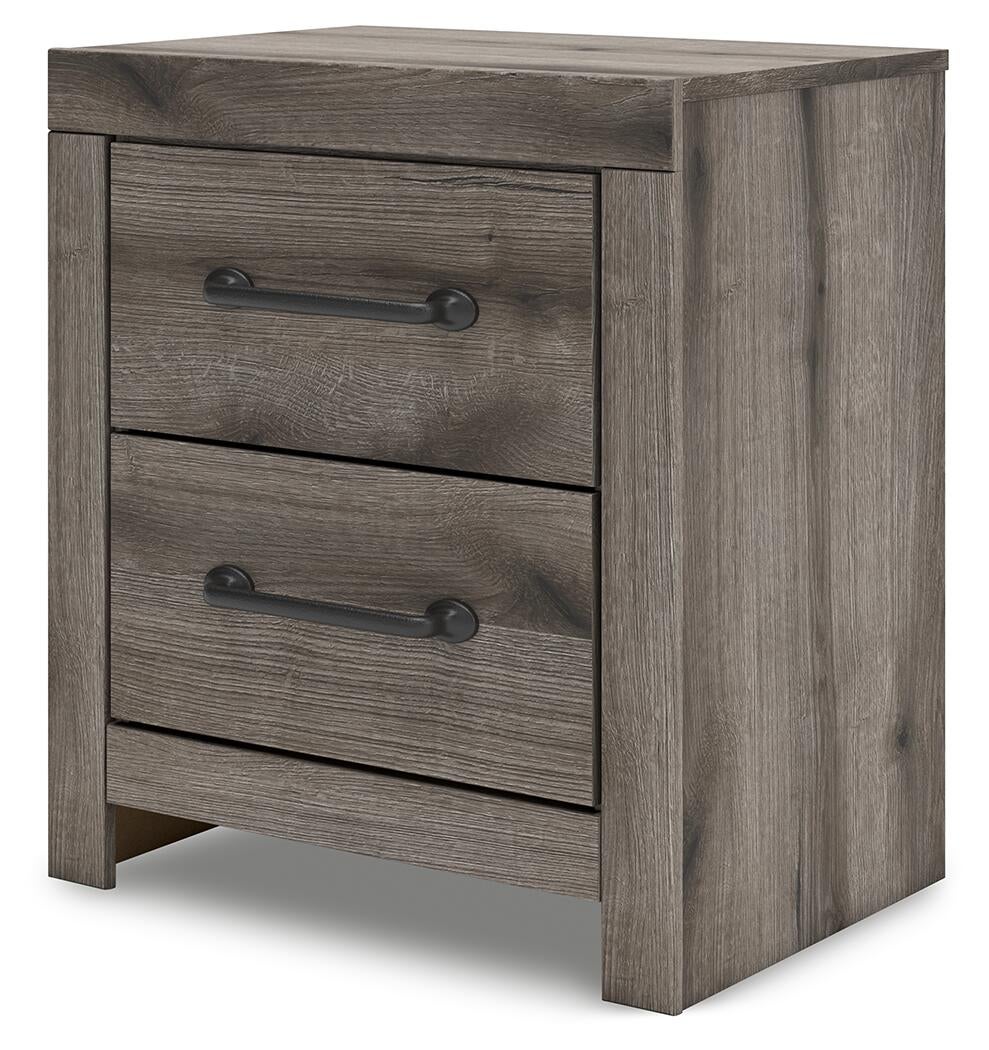 Graystorm Twin Panel Storage Bed, Dresser, Mirror and Nightstand