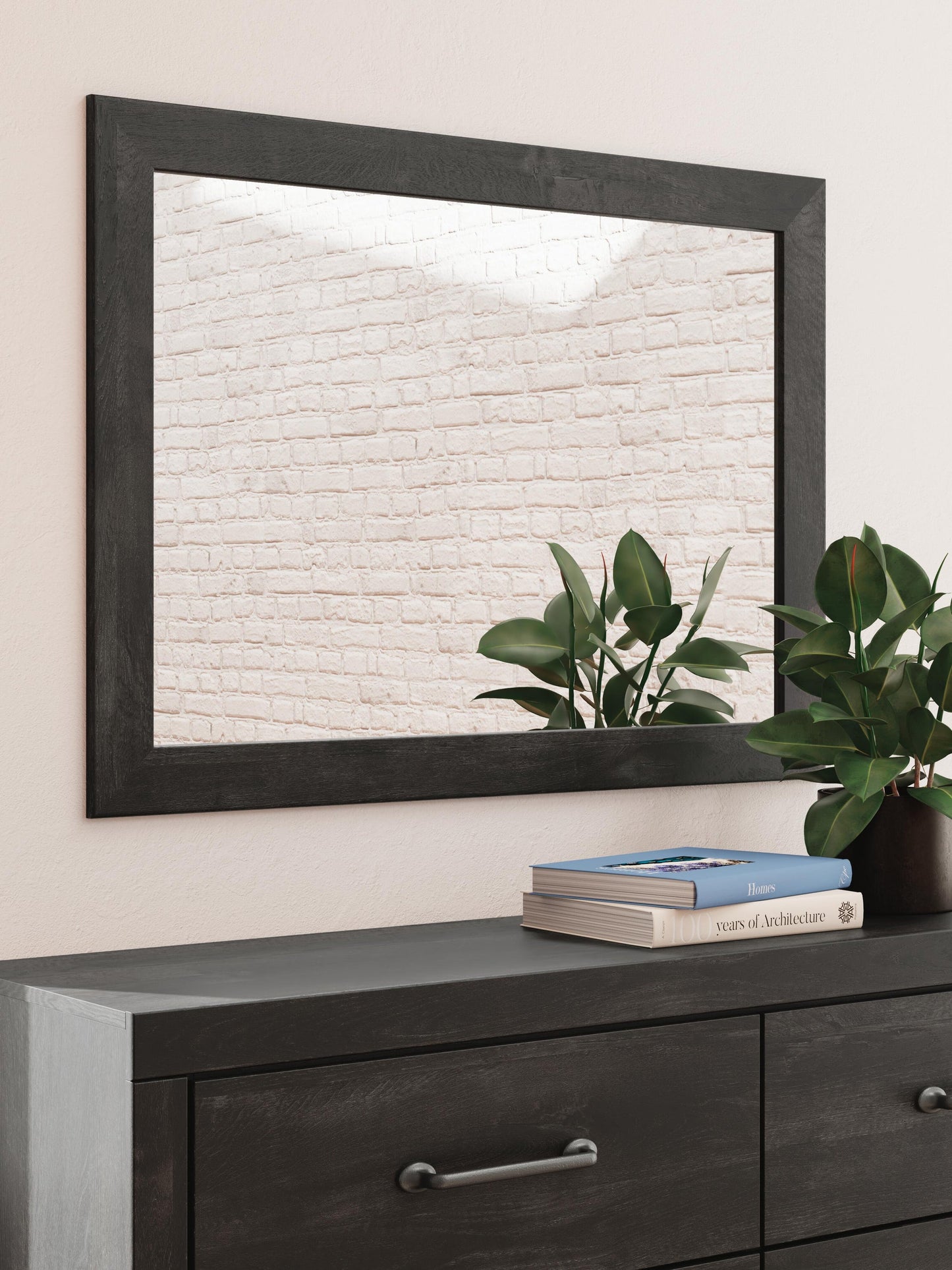 Hollivern Twin Panel Bed with Storage, Dresser, Mirror and Nightstand