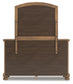 Feddinger King Storage Sleigh Bed with Mirrored Dresser