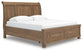 Feddinger King Storage Sleigh Bed with Mirrored Dresser