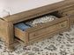 Feddinger King Storage Sleigh Bed with Mirrored Dresser